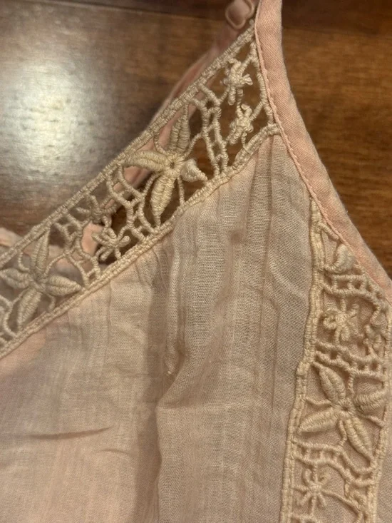 AMERICAN EAGLE Pale Pink Lace-Trim Camisole - Picture 4 of 11